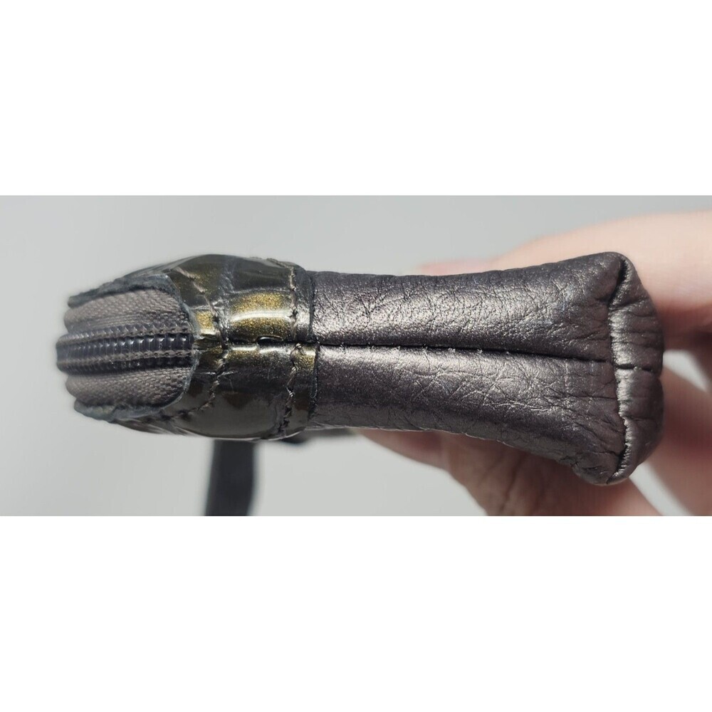 Brighton Heart Change Coin Holder Silver Metallic Pebbled Leather 4.5"x3.5" - Picture 8 of 12
